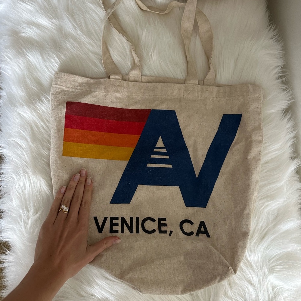 Aviator Nation small Venice CA Canvas Tote Bag